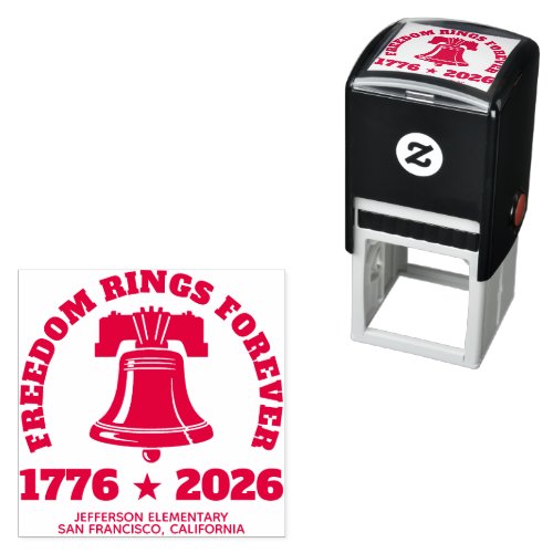 Freedom Bell 1776–2026 School Trodat 4924 Rubber Self-inking Stamp Freedom Bell 1776–2026 School Trodat 4924 Rubber Self-inking Stamp