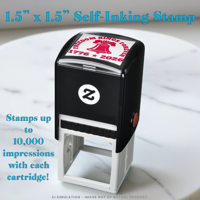 Freedom Bell 1776–2026 School Trodat 4924 Rubber Self-inking Stamp (Creator Uploaded)