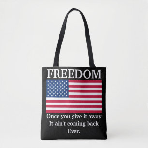 Freedom (black) Tote Bag