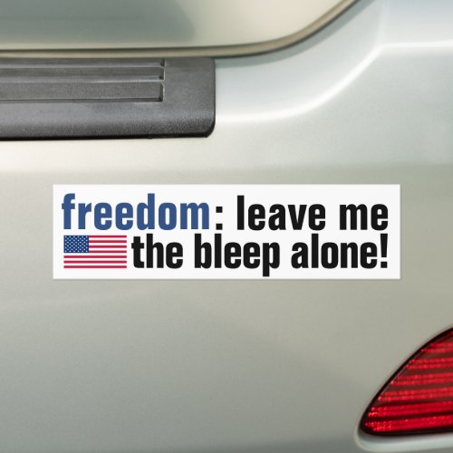 Freedom Bleep v2 flag Bumper Sticker