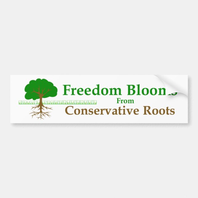 Freedom Blooms Bumper Sticker (Front)