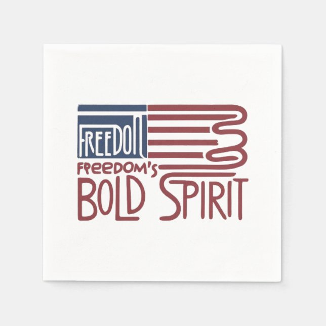 Freedom'& Bold Spirit  Napkins (Front)
