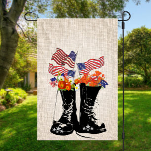 Freedom Boots Garden Flag,veterans Day Flag