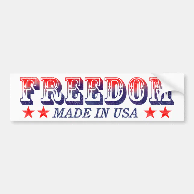 Freedom Bumper Sticker | Zazzle