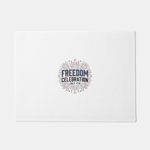 Freedom Celebration July 4th Patriotic Shirt Desig Doormat
