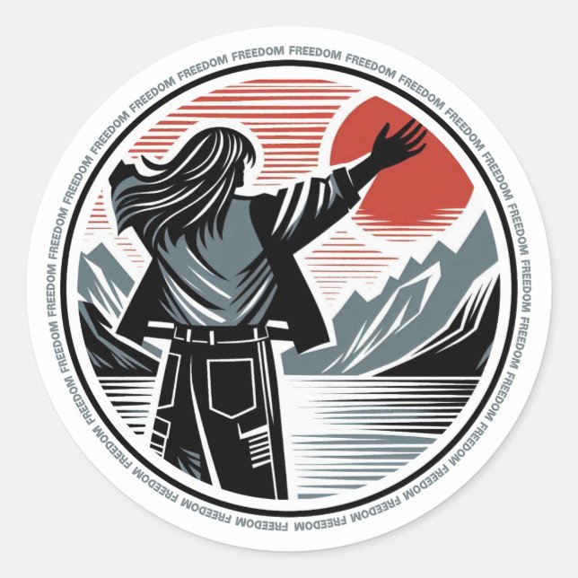 Freedom Classic Round Sticker (Front)