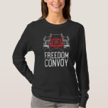 Freedom Convoy 2022 American Flag Truckers Mandate T-Shirt