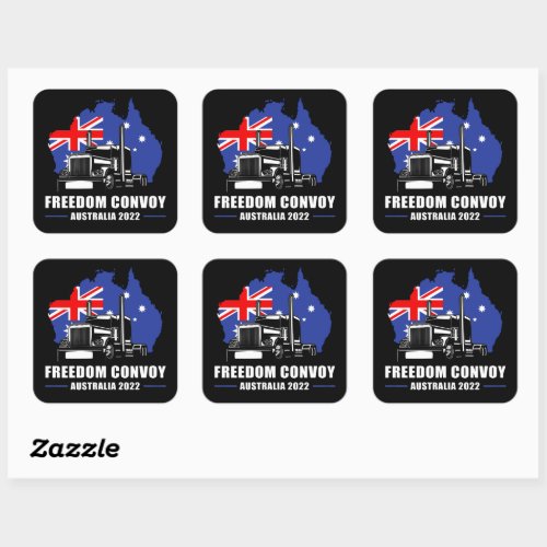 Freedom Convoy 2022 Australian Patriot Truckers  Square Sticker