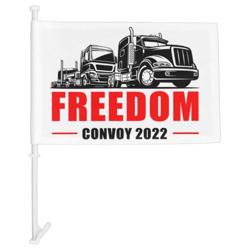 Freedom Convoy 2022 Canadian Patriot Truckers Car Flag