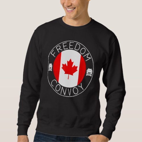 Freedom Convoy 2022 Canadian Trucker Maple Leaf Sweatshirt