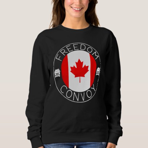 Freedom Convoy 2022 Canadian Trucker Maple Leaf Sweatshirt