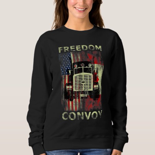 Freedom Convoy 2022 Support Canadian Maple America Sweatshirt