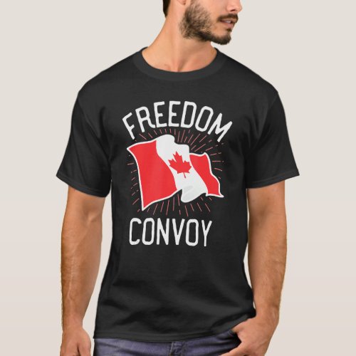 Freedom Convoy 2022 Truckers Usa America Canada Fl T_Shirt