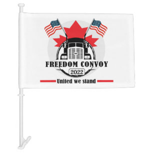 Freedom Convoy 2022 - United we stand Car Flag