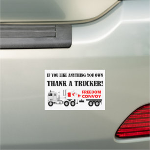 Freedom Convoy Canada Canadian Flag Car Magnet