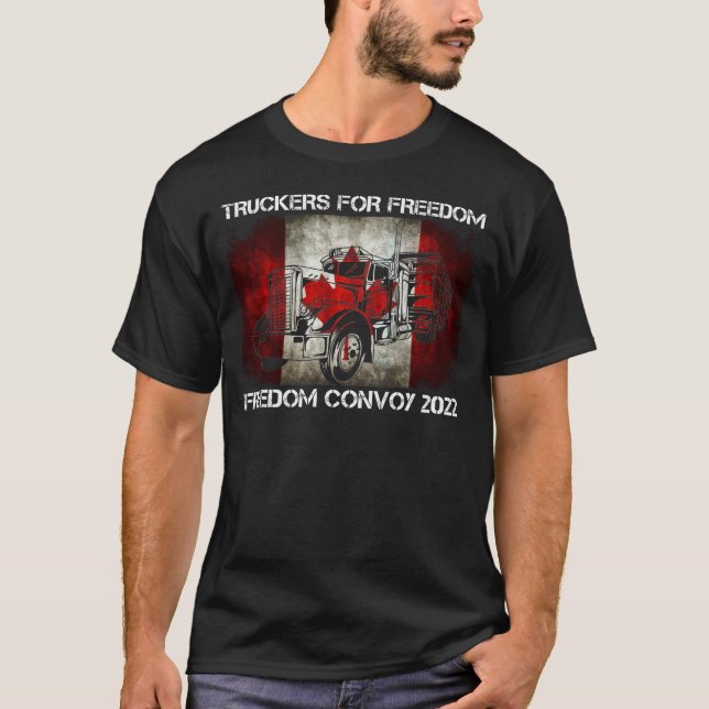 Freedom Convoy Ottawa 2022 Support Truckers  T-Shirt (Front)