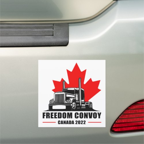 Freedom Convoy United Canadian Patriot Truckers  Car Magnet