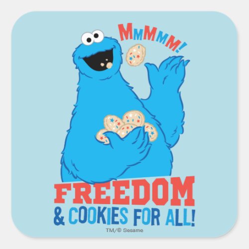 Freedom  Cookies For All Square Sticker
