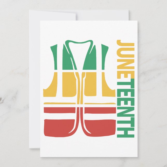 Freedom Day Vest Coworker Swagazon Associate Junet Invitation (Front)