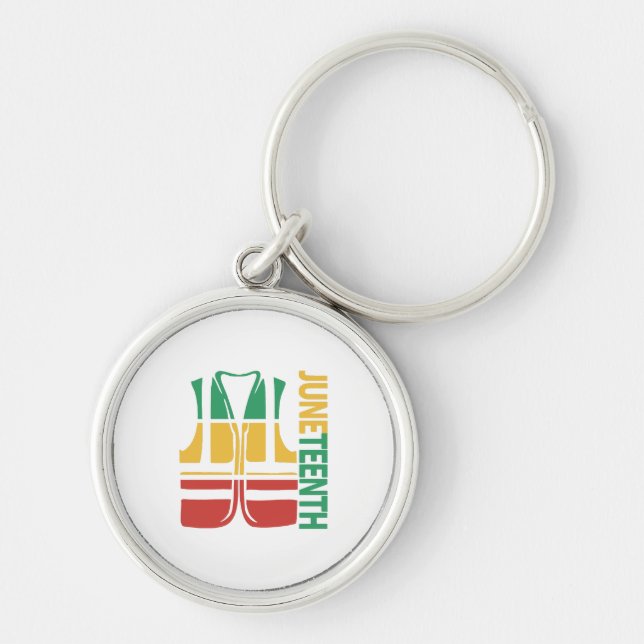 Freedom Day Vest Coworker Swagazon Associate Junet Keychain (Front)