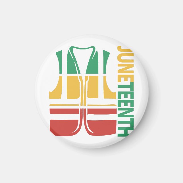 Freedom Day Vest Coworker Swagazon Associate Junet Magnet (Front)
