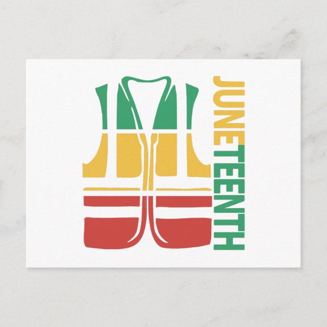Freedom Day Vest Coworker Swagazon Associate Junet Postcard (Front)