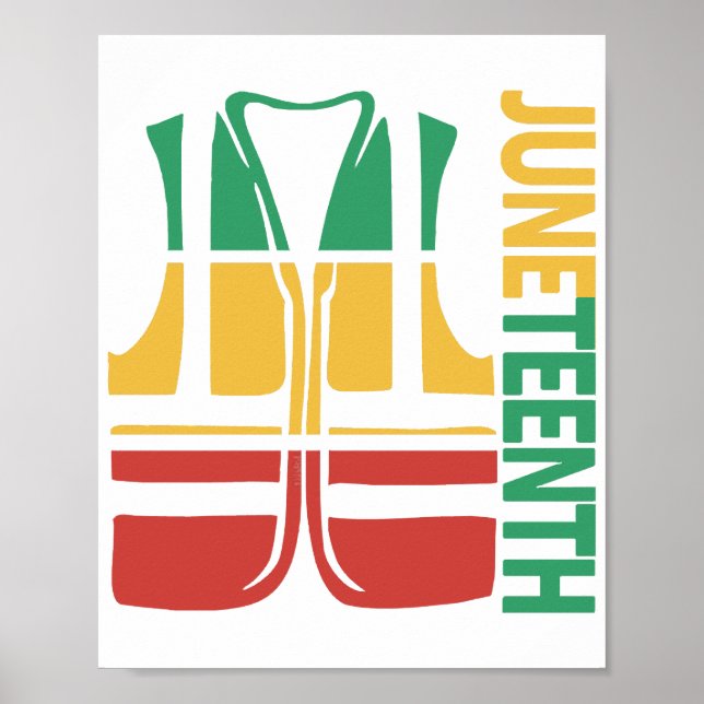 Freedom Day Vest Coworker Swagazon Associate Junet Poster (Front)