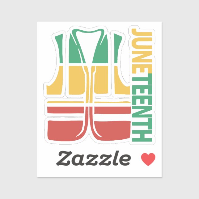 Freedom Day Vest Coworker Swagazon Associate Junet Sticker (Sheet)