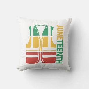 Freedom Day Vest Coworker Swagazon Associate Junet Throw Pillow