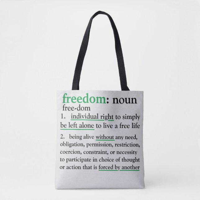 Freedom defined tote (Front)