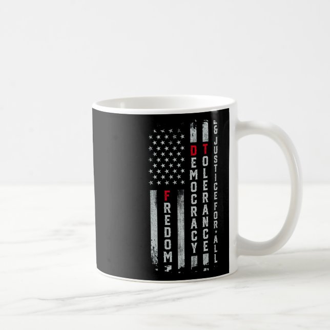 Freedom Democracy Tolerance Justice All Subtle Res Coffee Mug (Right)