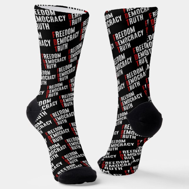 Freedom Democracy Truth Socks (Angled)