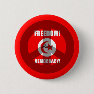 freedom democracy Tunisia Pinback Button