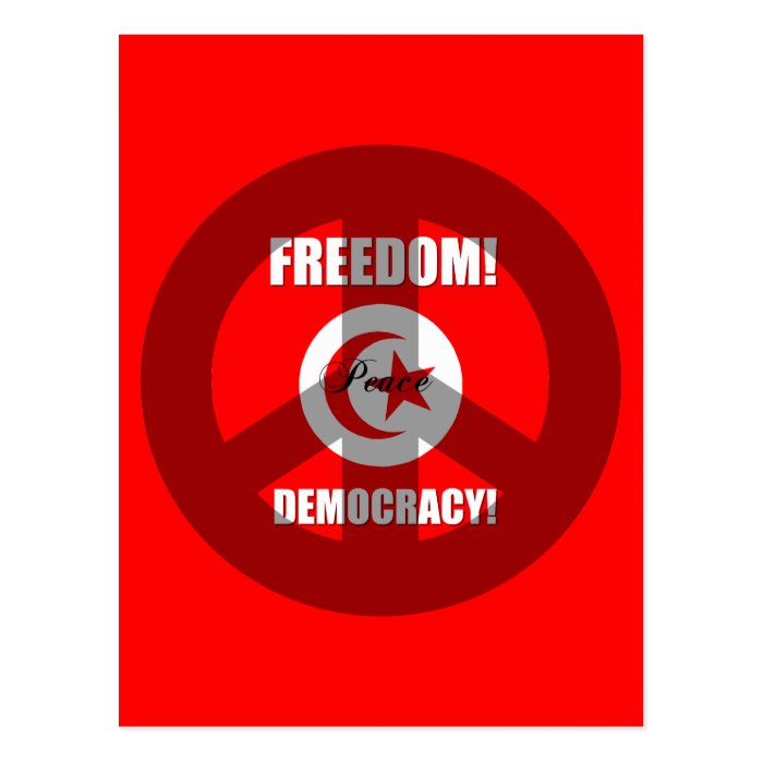 freedom democracy Tunisia Postcard