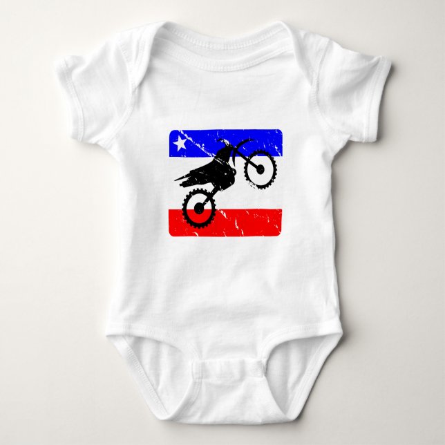 Freedom Dirt-Bike APPAREL Baby Bodysuit (Front)