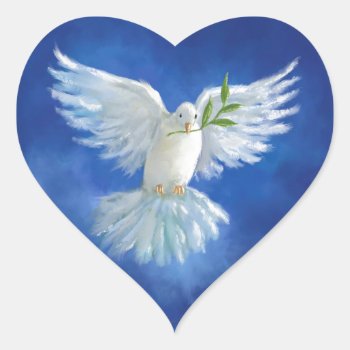 Freedom Dove  Peace On Earth Heart Sticker by patrickhoenderkamp at Zazzle