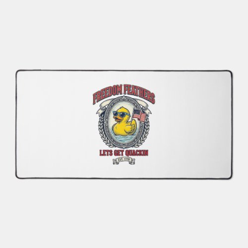Freedom Duck Vintage Patriotic Humor Desk Mat