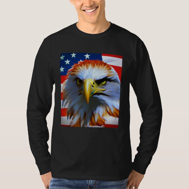 Freedom Eagle 4th Of July American Veteran T-Shirt (Front)