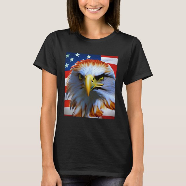 Freedom Eagle 4th Of July American Veteran T-Shirt (Front)