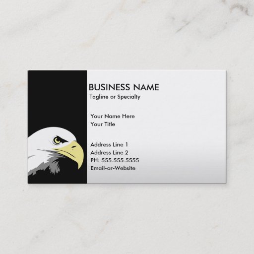 Customizable freedom eagle business card