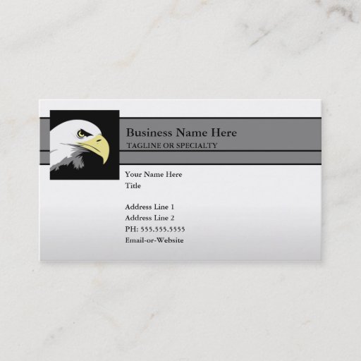 Customizable freedom eagle business card template
