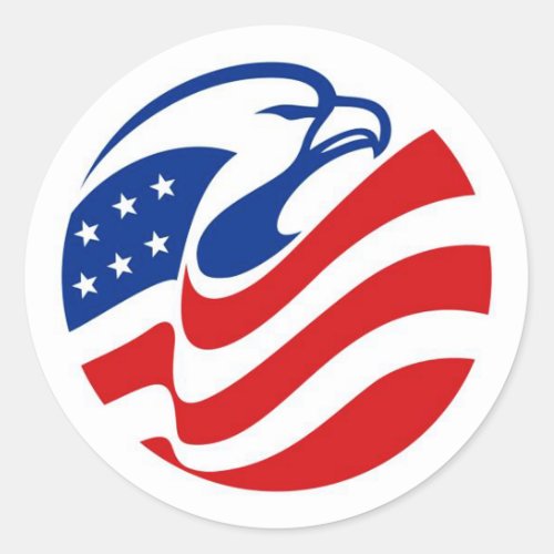 Freedom Eagle Classic Round Sticker