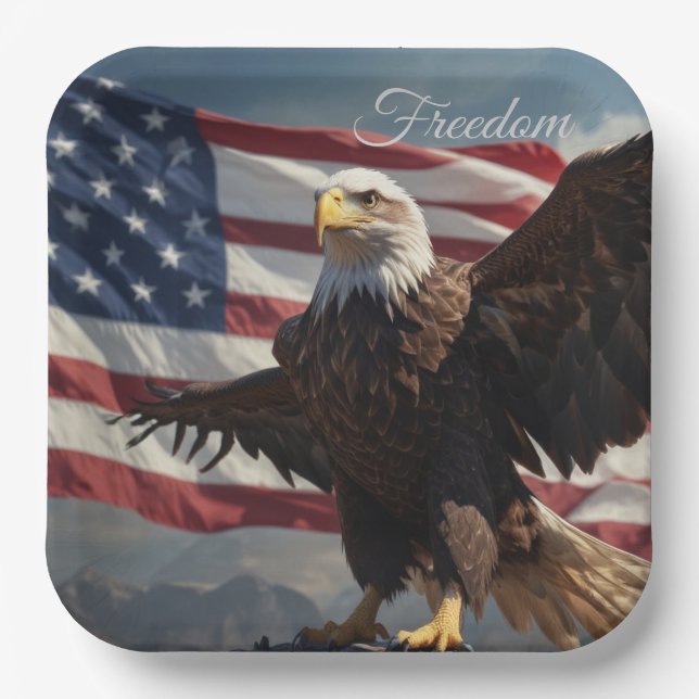 Freedom Eagle Paper Plates (Front)