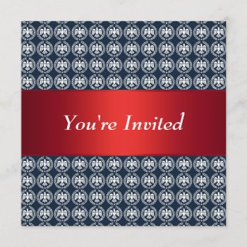 Freedom Eagle Patriotic Red White Blue Invitation by campaigncentral at Zazzle
