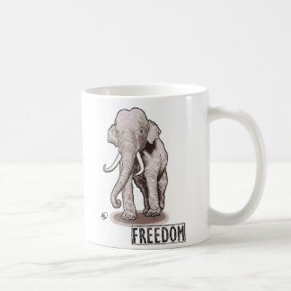 "Freedom" Elephant Coffee Mug