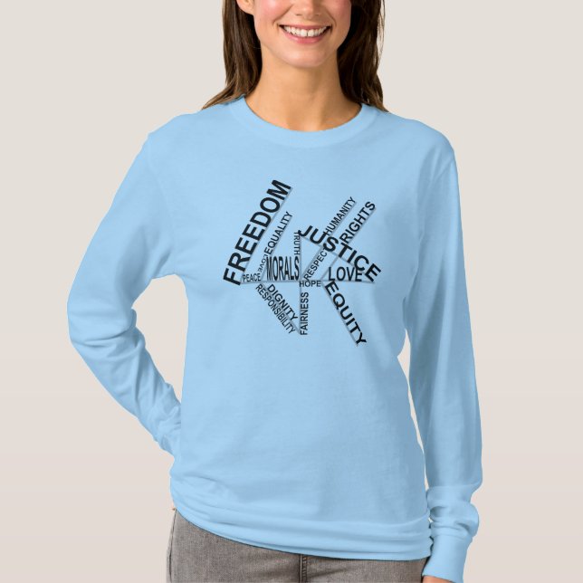 Freedom Equality Justice T-Shirt (Front)