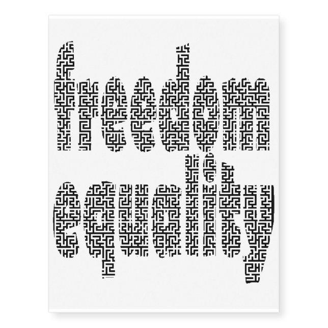 freedom equality temporary tattoos (Front)