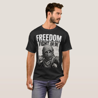 "Freedom: Fight or Die" Men's Black Graphic T-Shir T-Shirt