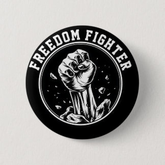 freedom fighter fist logo products pinback button