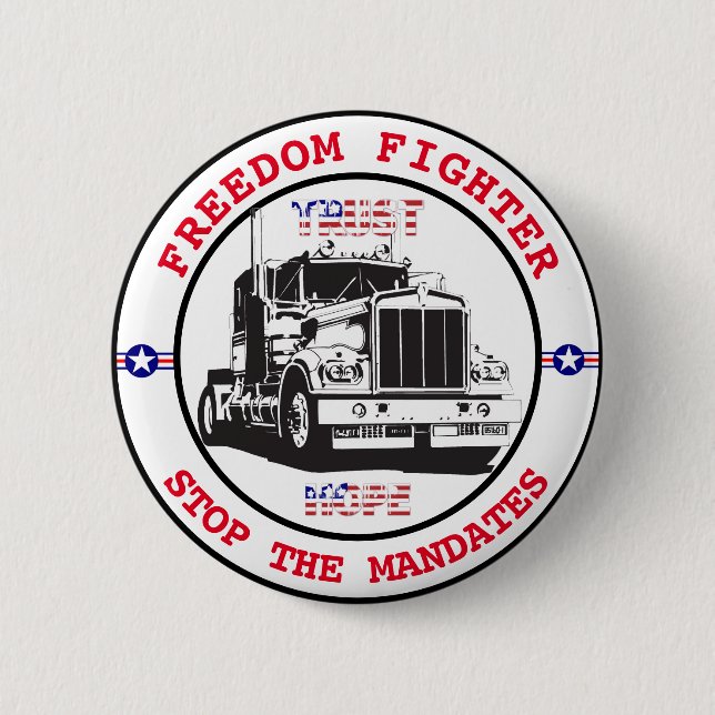 Freedom Fighter Semi Button (Front)